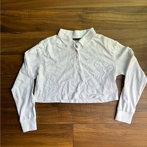Cropped collared shirt